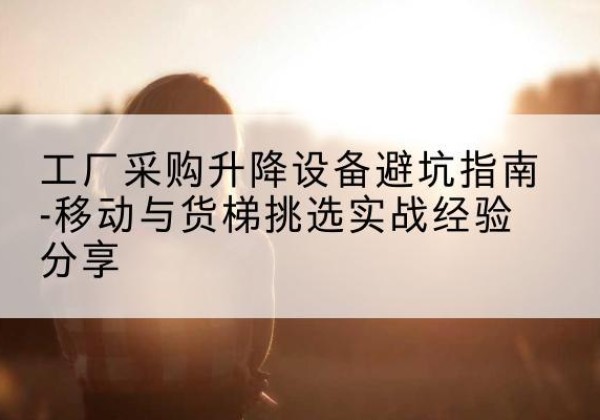 潜江移动式升降机怎么选-工厂采购升降设备避坑指南-移动与货梯挑选实战经验分享